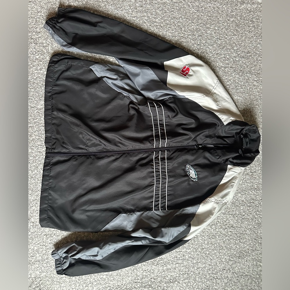 Vintage Philadelphia Eagles wind breaker sports illustrated NFL Size L